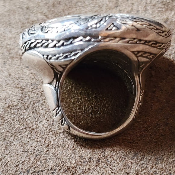 John Hardy Sterling Silver Kali Tamen Zen Cushion Ring - Picture 10 of 10